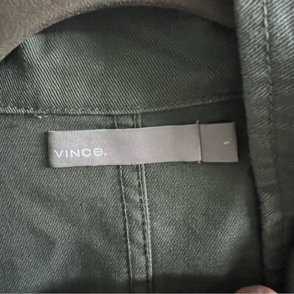 NWT Vince Women's Military Canvas Olive Green Utility Jacket - Picture 14 of 14